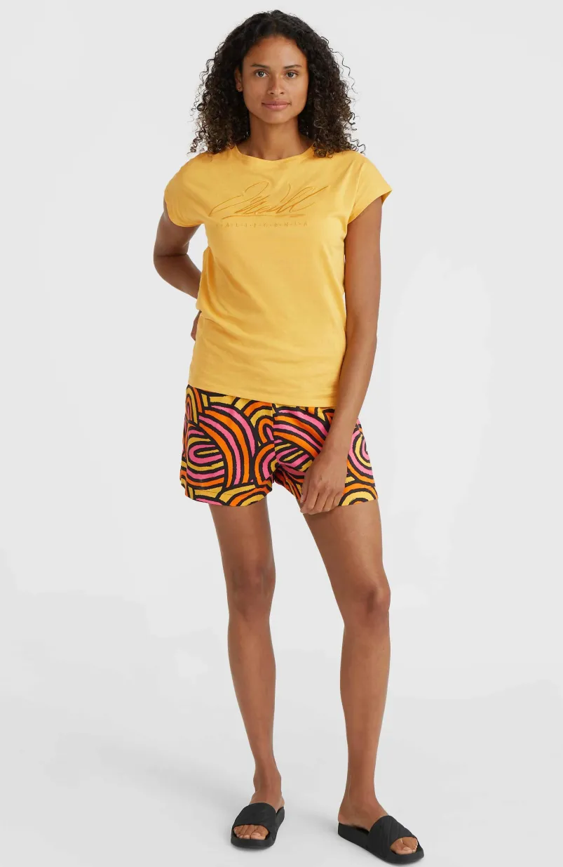 Amiri Beach Short | Orange Rainbow Stripe