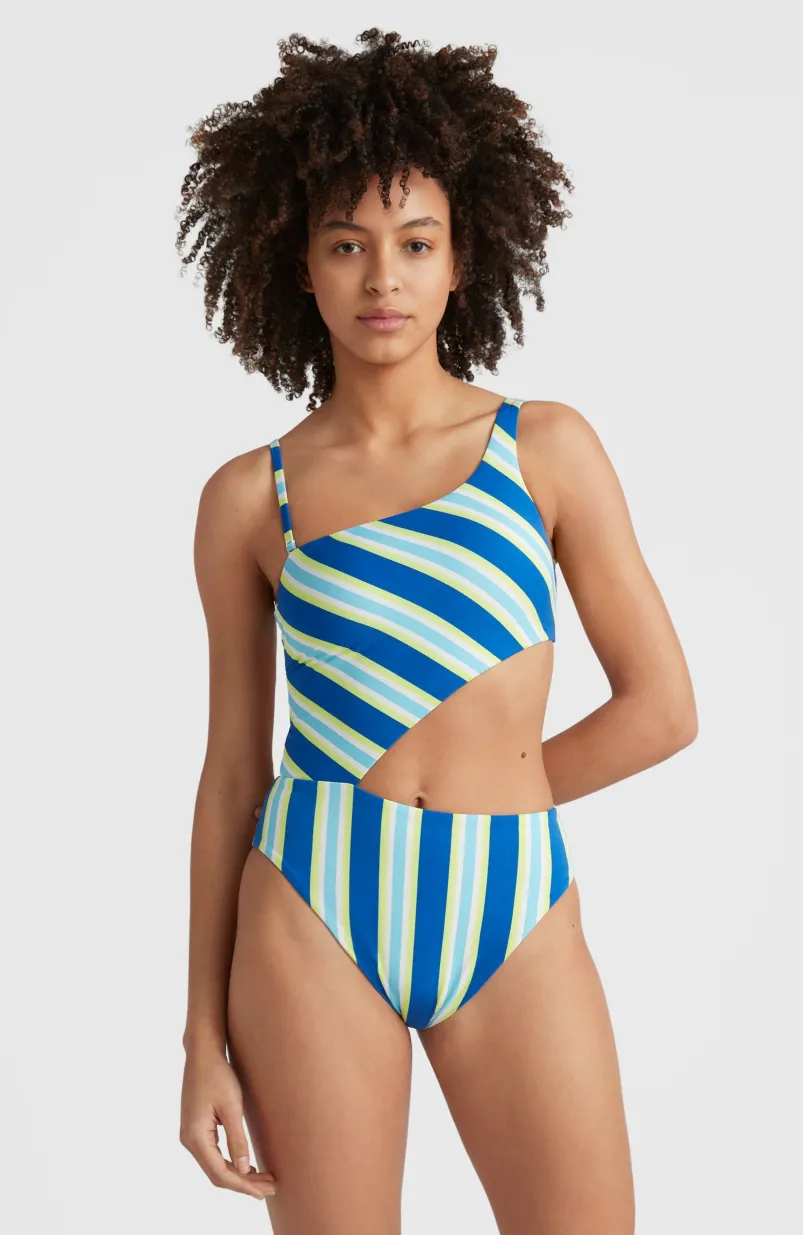 Badpak Poppy | Blue Towel Stripe