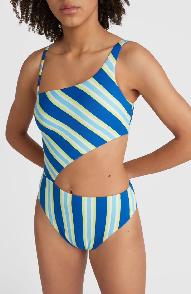 Badpak Poppy | Blue Towel Stripe