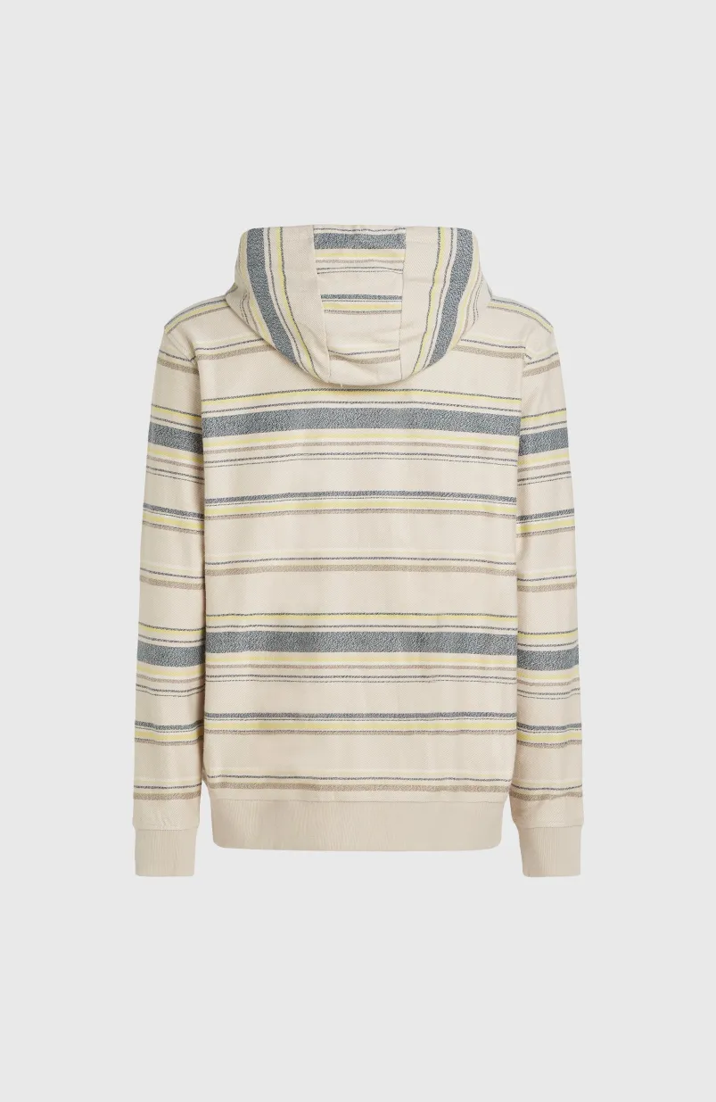 Bavaro Capuchonvest Met Volledige Rits | Grey Vintage Stripe