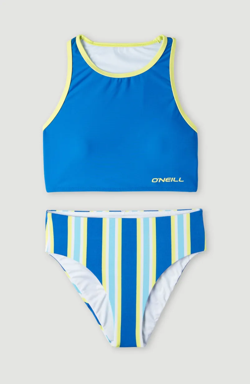 Bikini Brights Sporty | Blue Towel Stripe