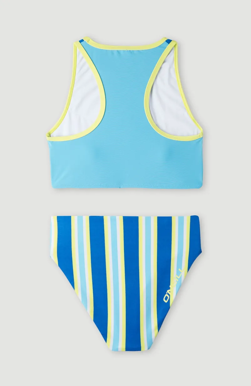 Bikini Brights Sporty | Blue Towel Stripe
