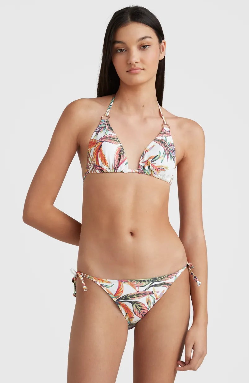 Bikini Capri - Bondey Triangle | White Tropical Flower