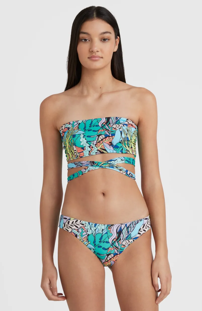 Bikini Jen - Maoi Bandeau | Blue Comic Seaweed