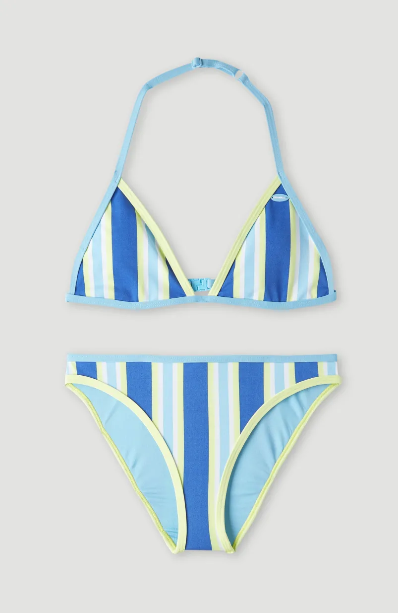 Bikini Malibu Beach Party | Blue Towel Stripe