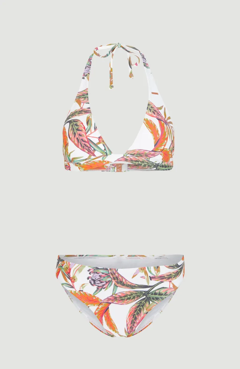 Bikini Marga - Rita Halter | White Tropical Flower