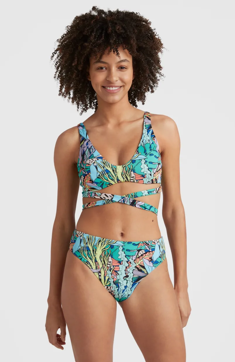 Bikini Sofie - Love Longline Triangle | Blue Comic Seaweed