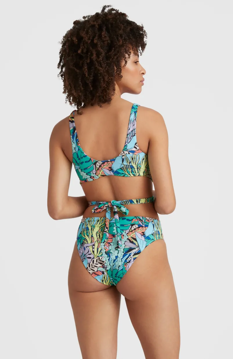 Bikini Sofie - Love Longline Triangle | Blue Comic Seaweed
