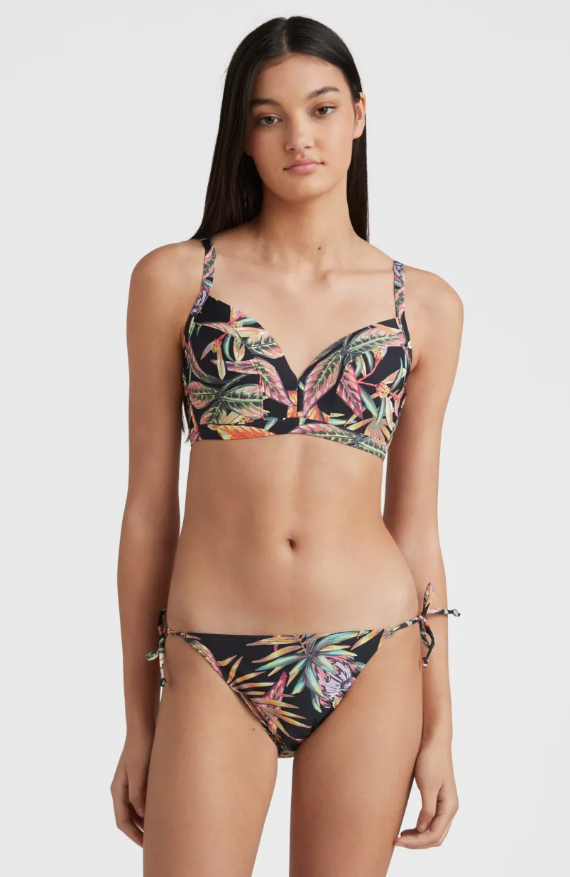 Bikinibroekje Bondey | Black Tropical Flower