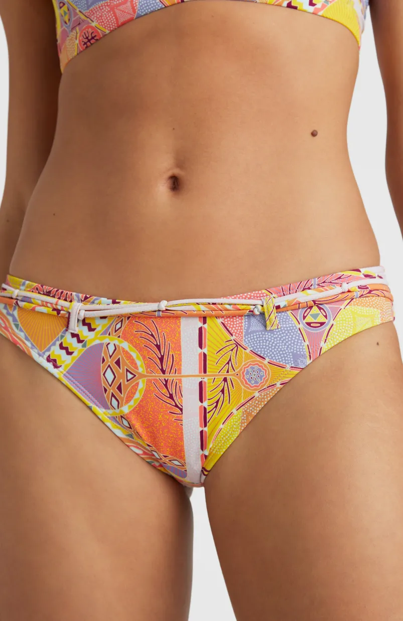 Bikinibroekje Cruz | Yellow Scarf Print