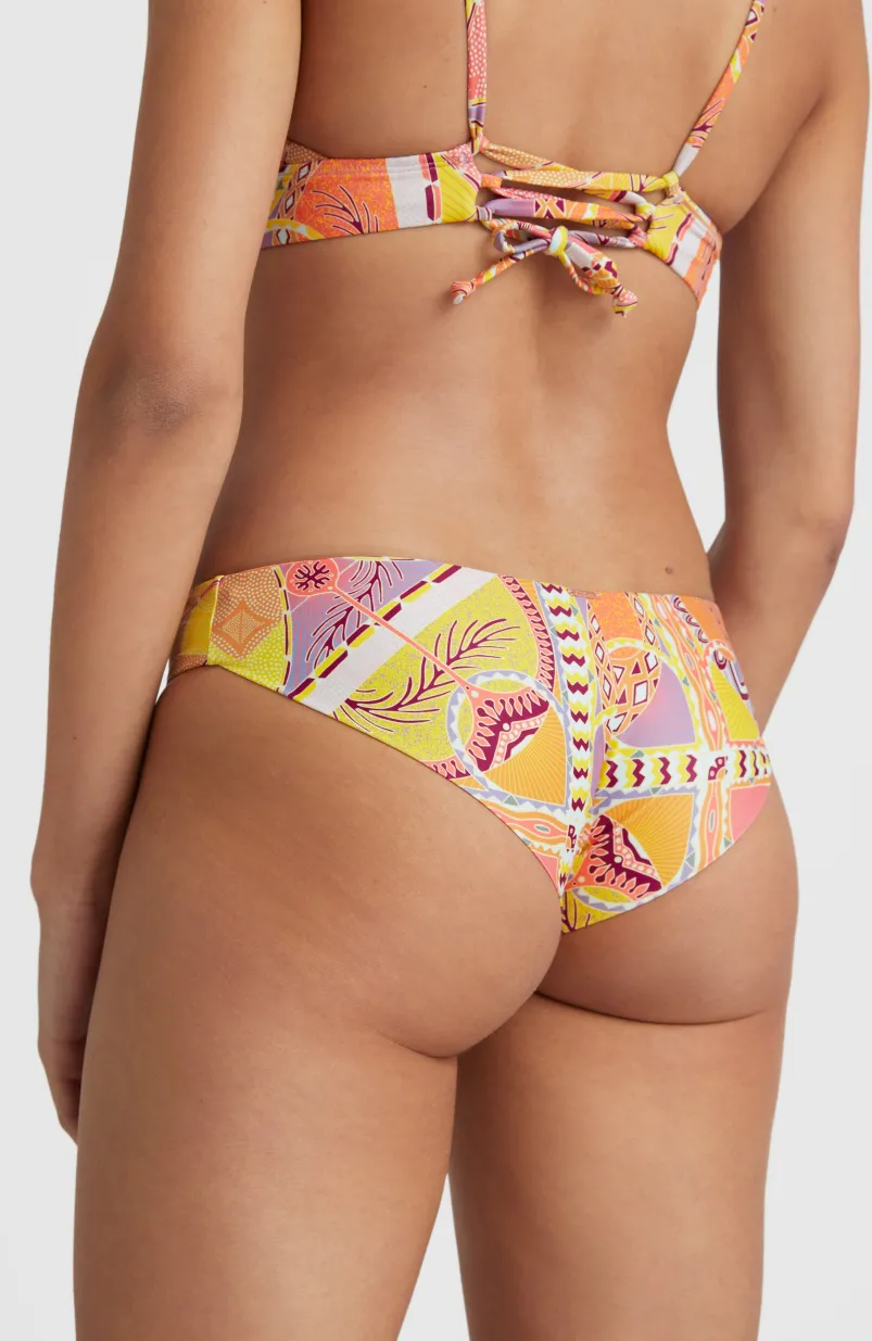 Bikinibroekje Maoi | Yellow Scarf Print