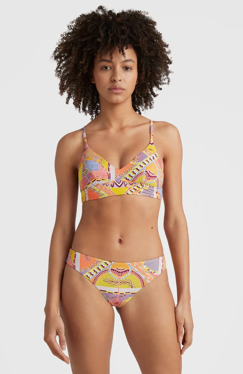 Bikinibroekje Maoi | Yellow Scarf Print