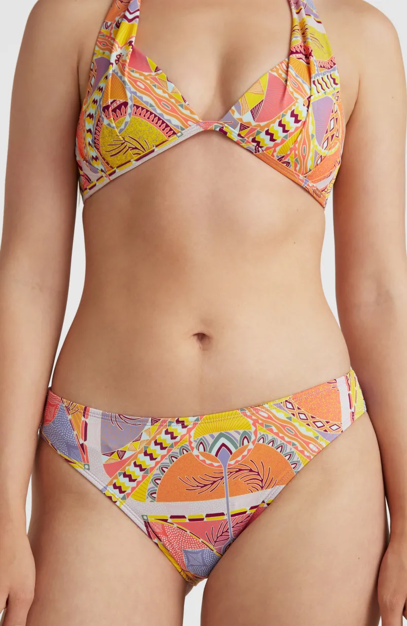 Bikinibroekje Rita | Yellow Scarf Print