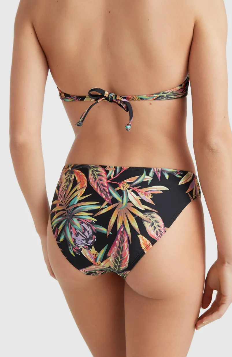 Bikinibroekje Rita | Black Tropical Flower
