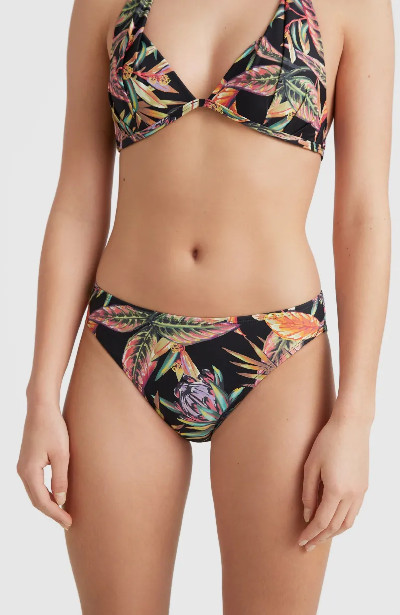 Bikinibroekje Rita | Black Tropical Flower