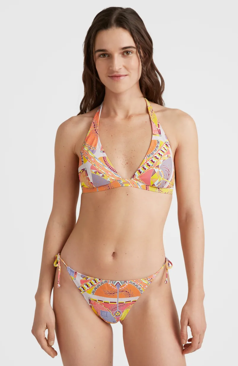 Bikinitop Marga Halter | Yellow Scarf Print