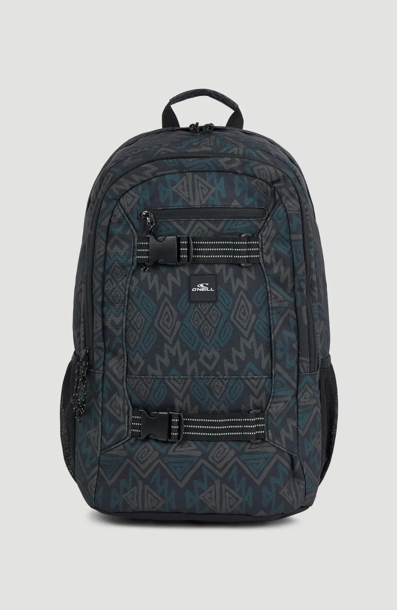 Boarder Rugtas | Black Retro Ikat