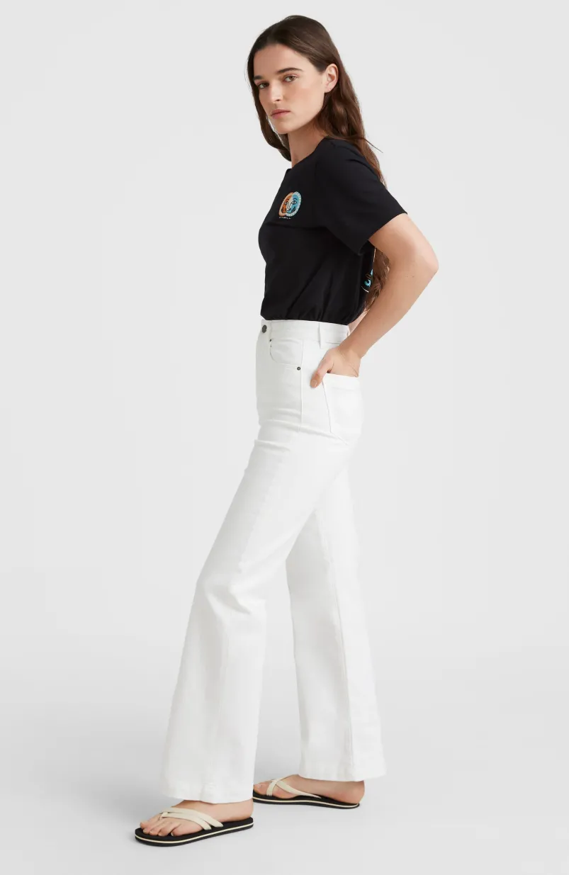 Broek Dive Twill Met Hoge Taille | Snow White