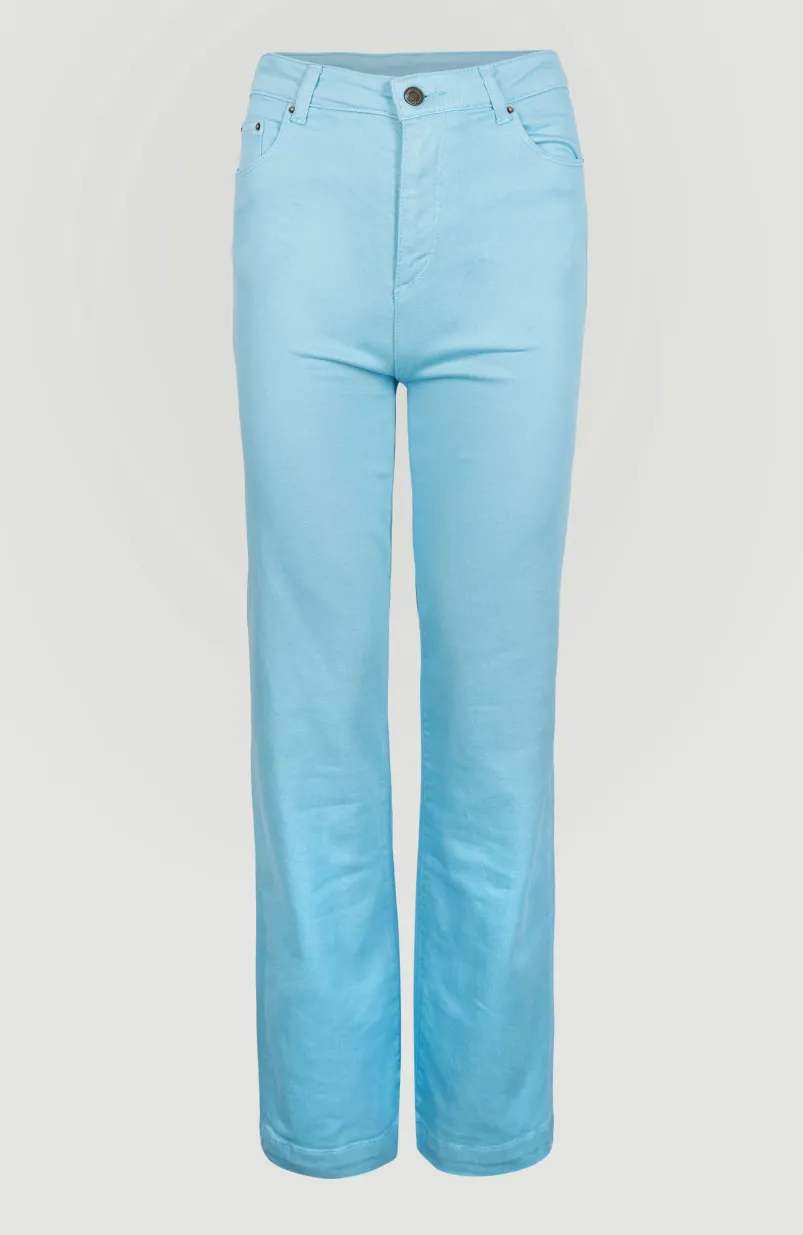 Broek Dive Twill Met Hoge Taille | Blue Topaz