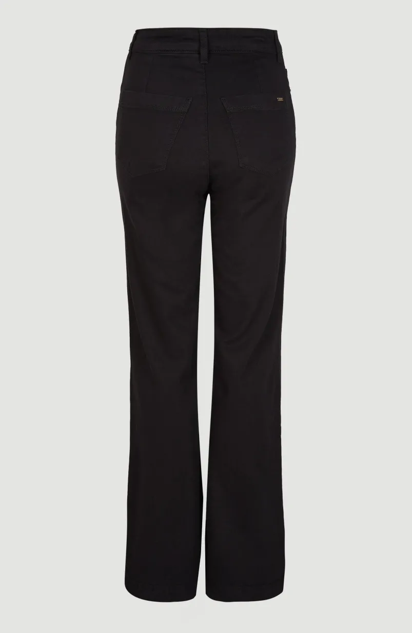 Broek Dive Twill Met Hoge Taille | Black Out