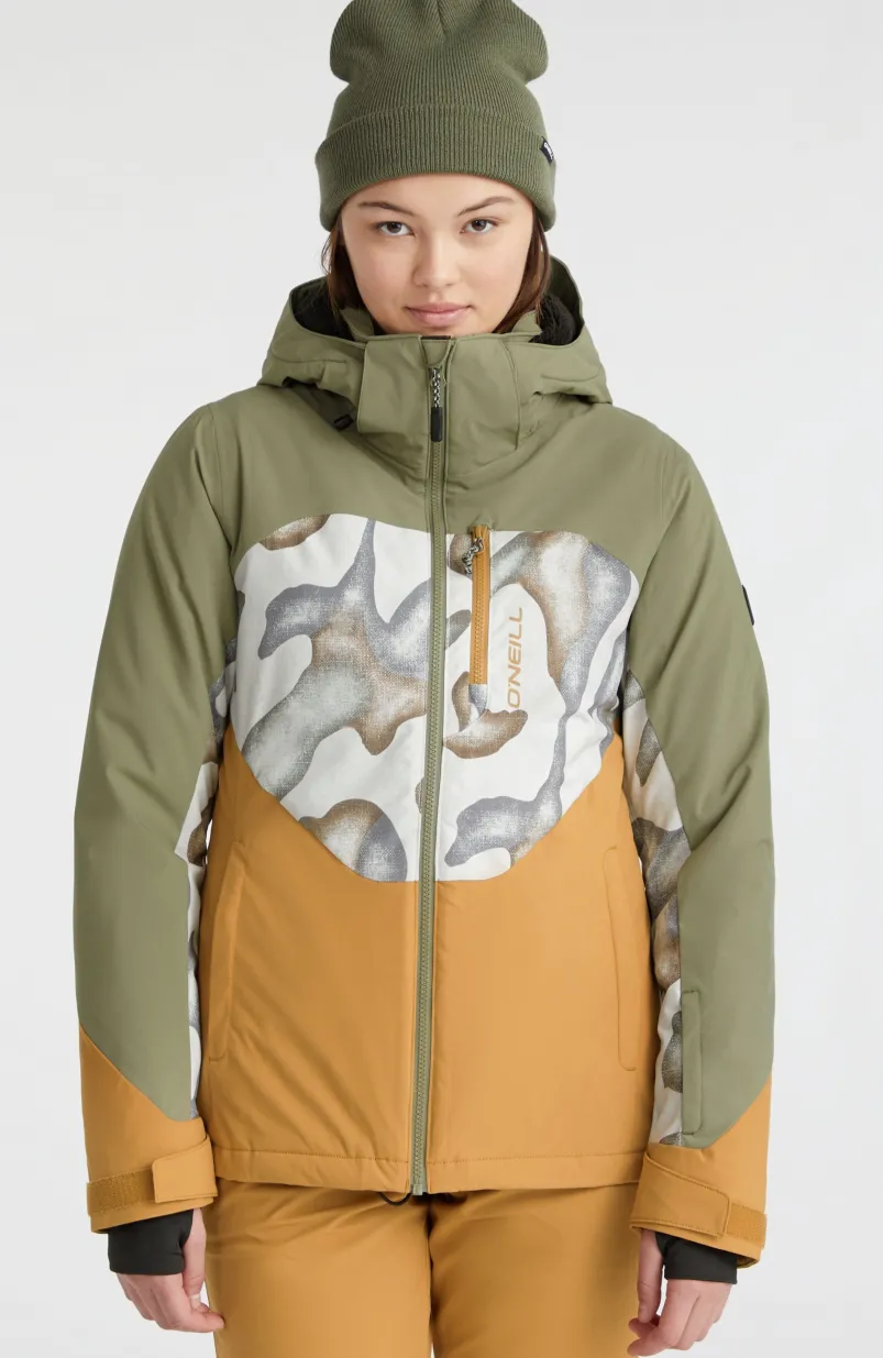 Carbonite Wintersportjas | Deep Lichen Green Colour Block