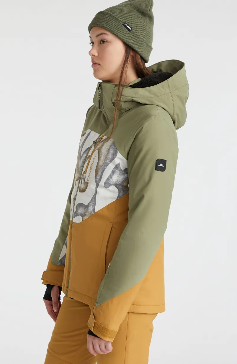 Carbonite Wintersportjas | Deep Lichen Green Colour Block