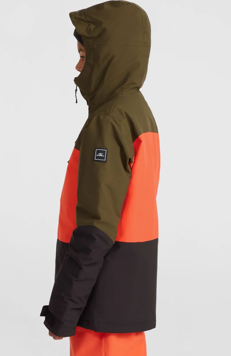 Carbonite Wintersportjas | Forest Night Colour Block