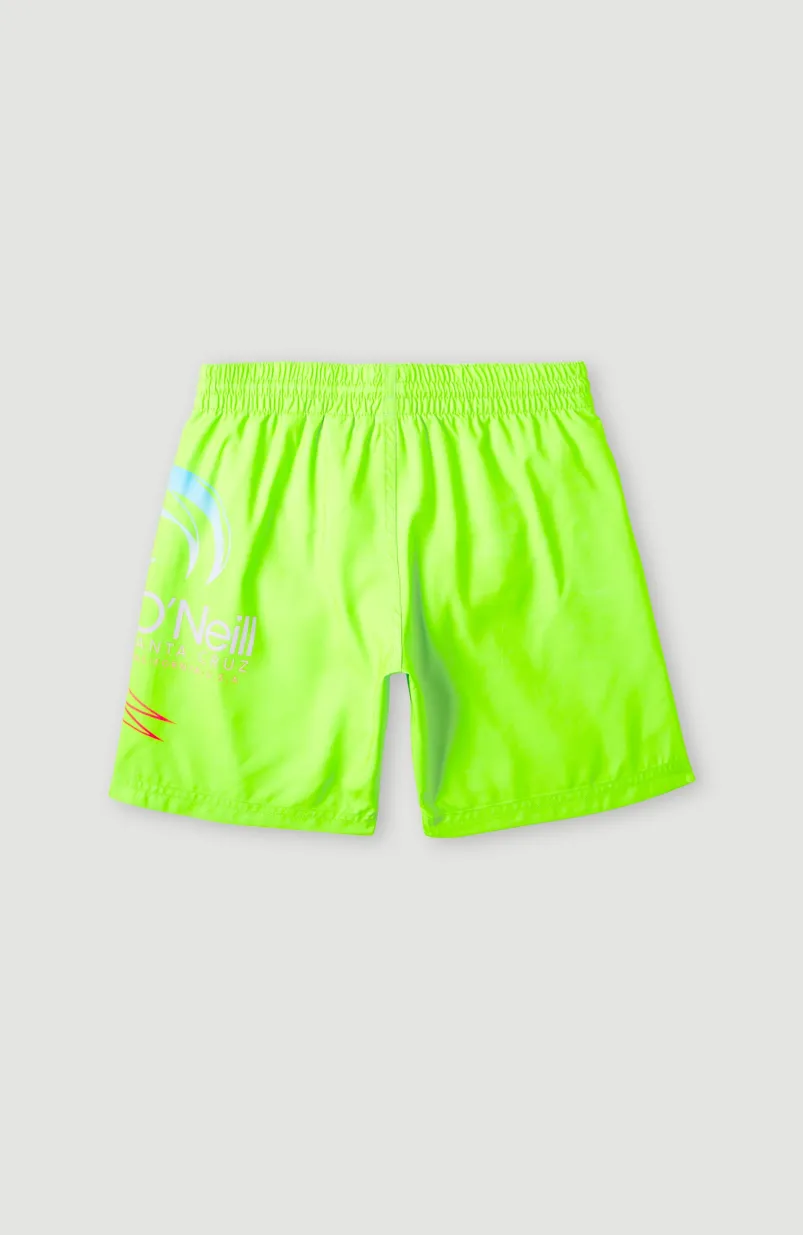 Circle Surfer 14" Zwemshort | Fluor Green Circle Surfer Gradient