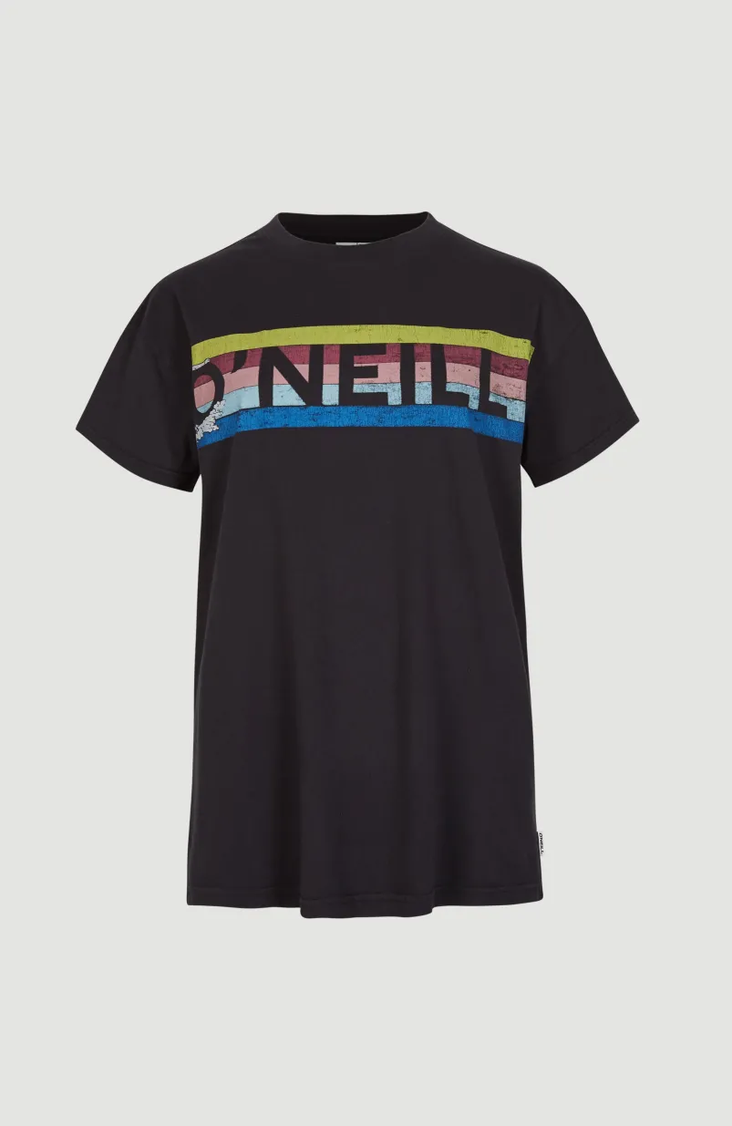 Connective Graphic Long T-shirt | Black Out