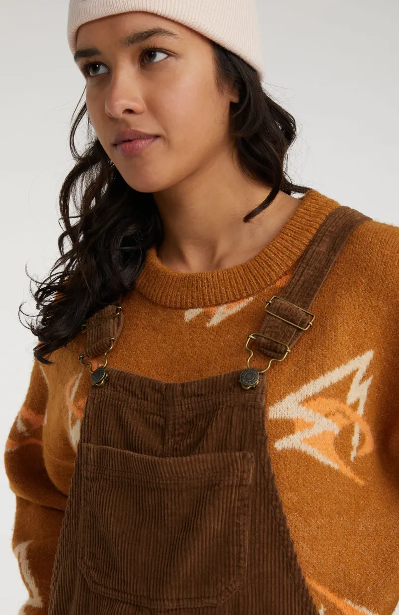 CORD DUNGAREE | Melted Chocolate