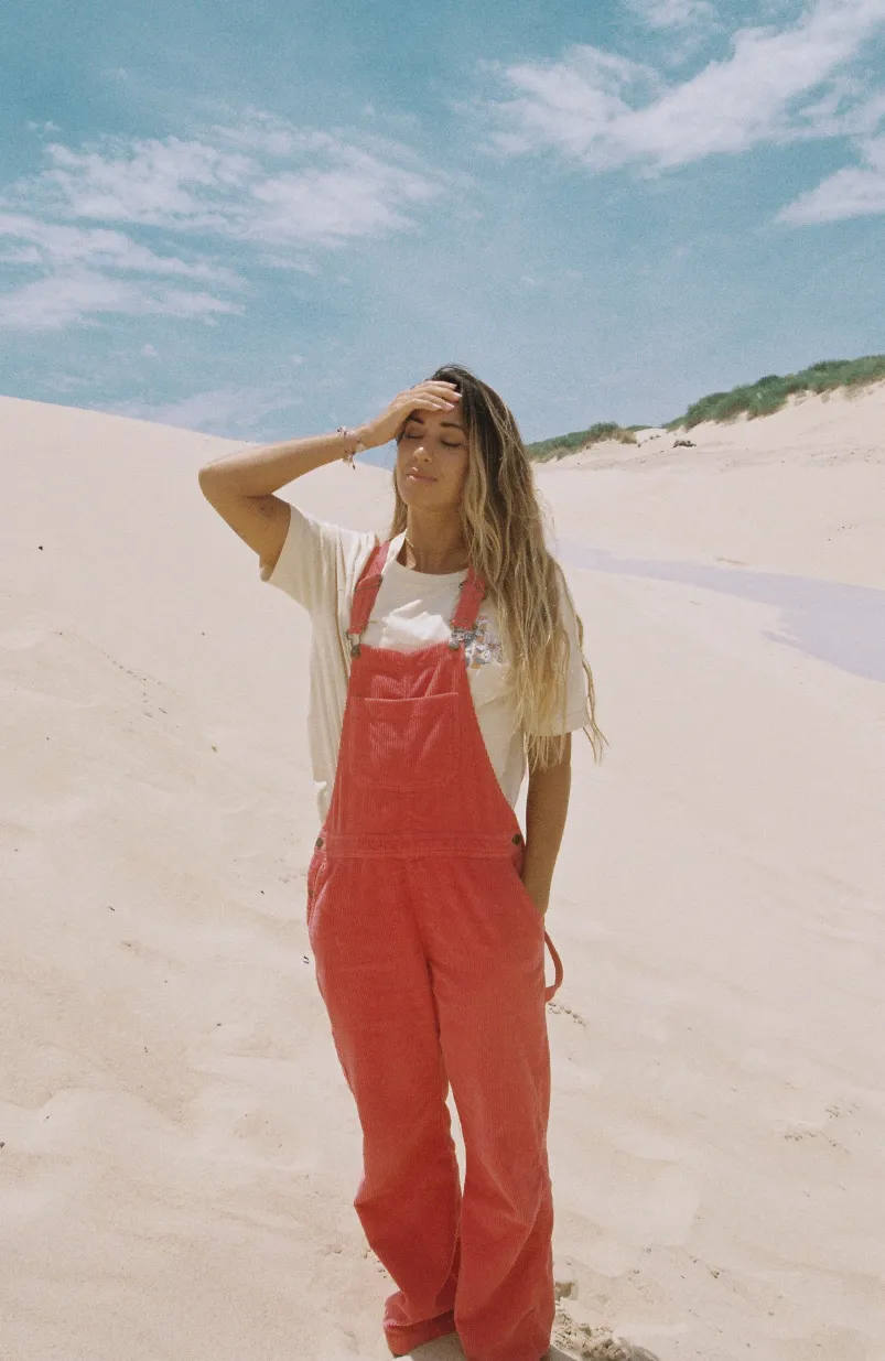 CORD DUNGAREE | Red Orcher