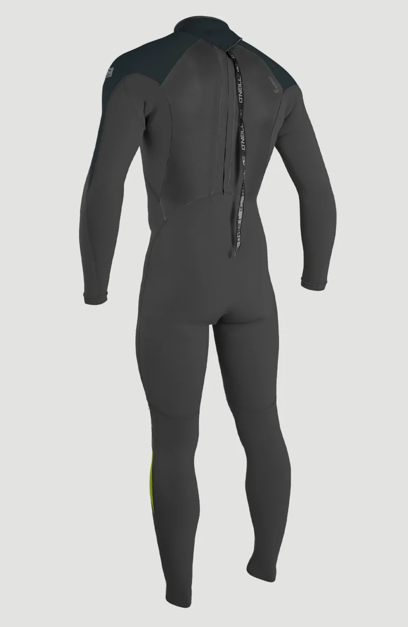 EPIC 5/4 BACK ZIP FULL WETSUIT | BLACK/GUNMETAL/DAYGLO