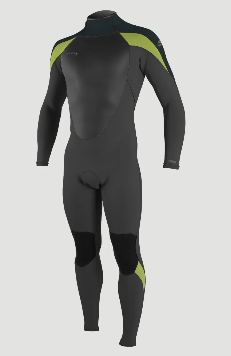 Epic 4/3mm Back Zip Full Wetsuit | BLACK/GUNMETAL/DAYGLO