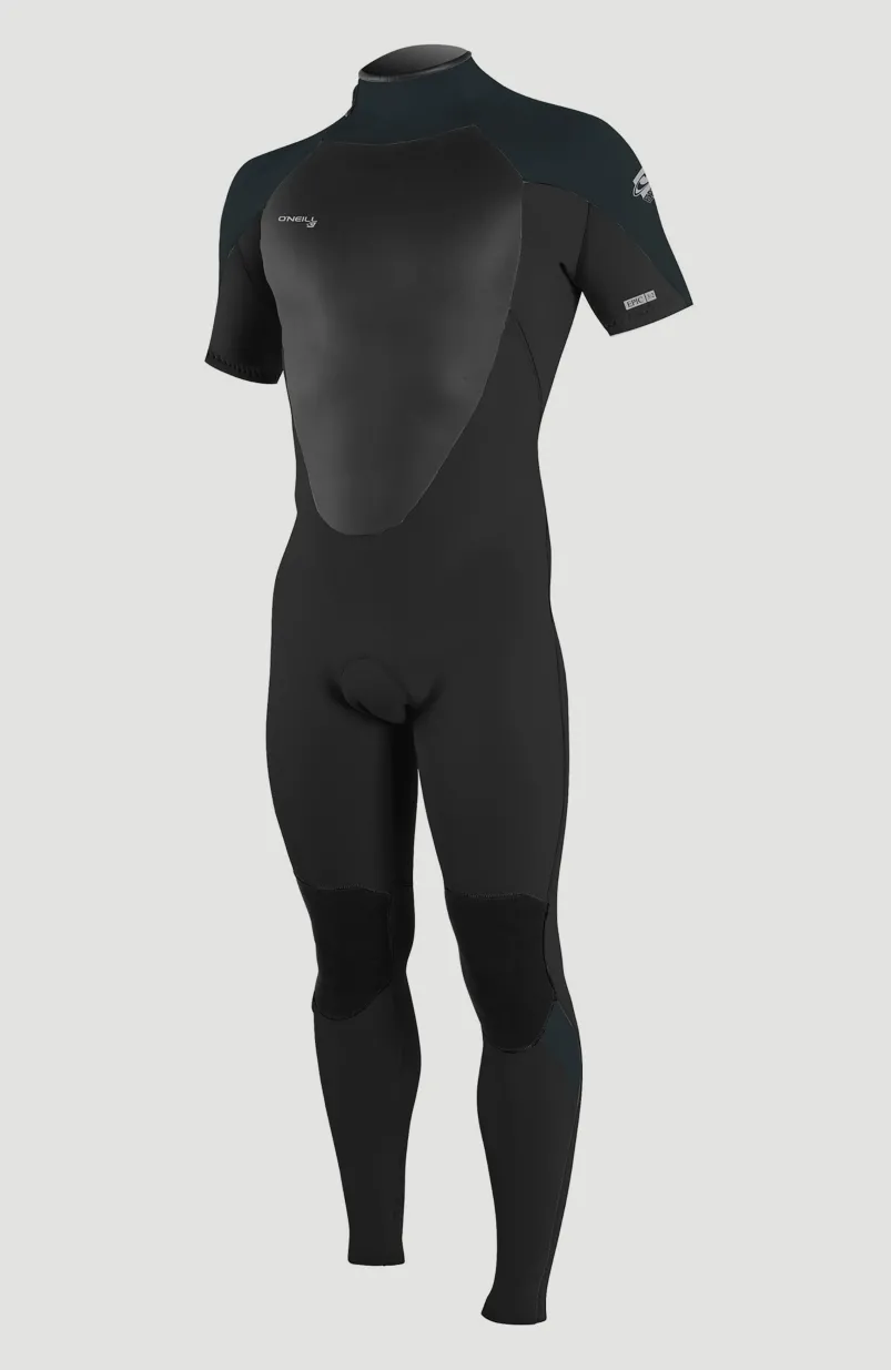 Epic 3/2mm Back Zip Shortsleeve Full Wetsuit Herren | BLACK/GUN METAL/GUN METAL