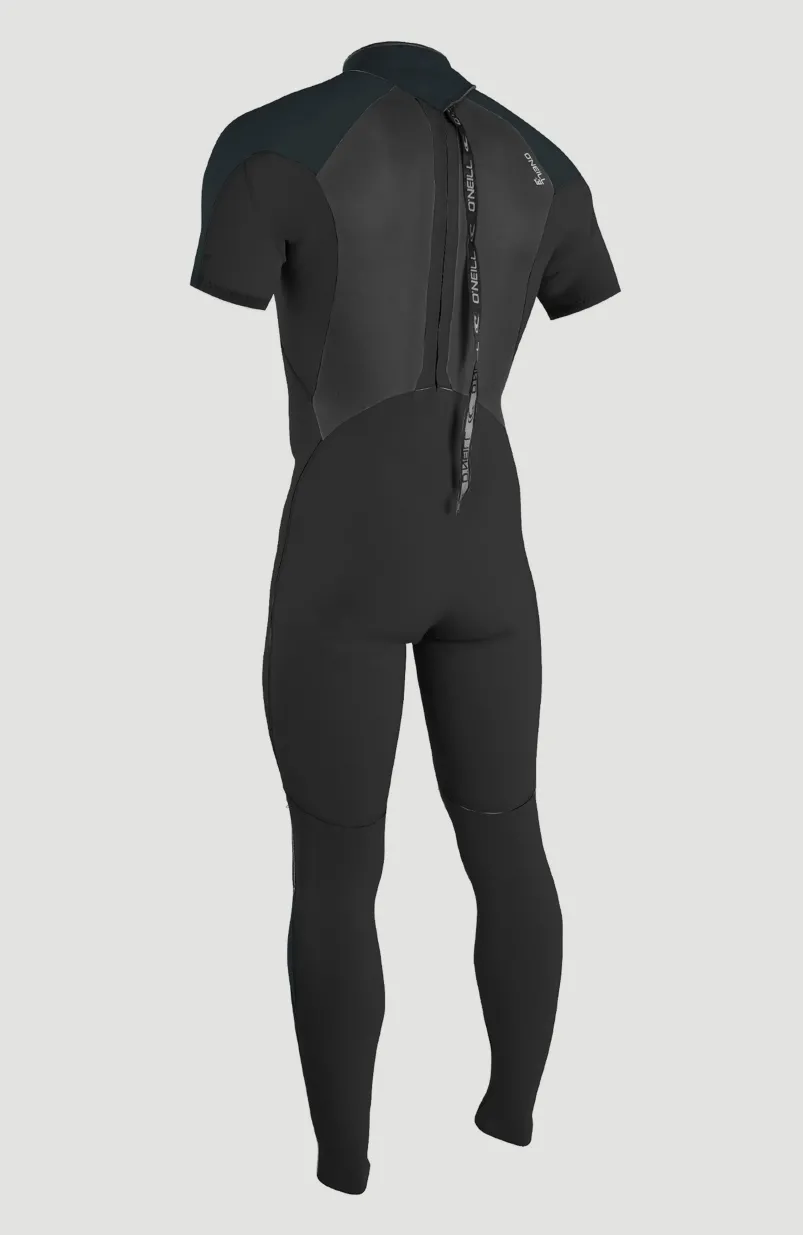 Epic 3/2mm Back Zip Shortsleeve Full Wetsuit Herren | BLACK/GUN METAL/GUN METAL