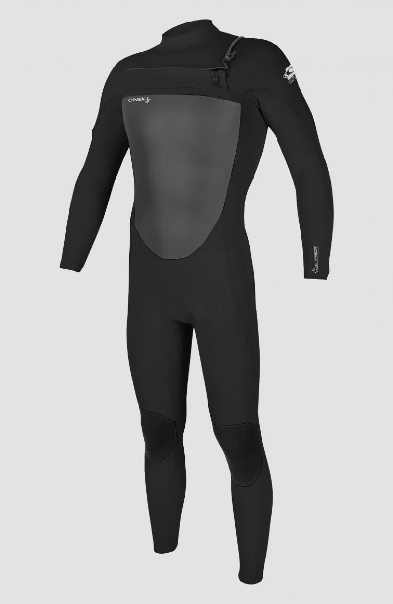 Epic 3/2mm Chest Zip Full Wetsuit | BLACK/BLACK