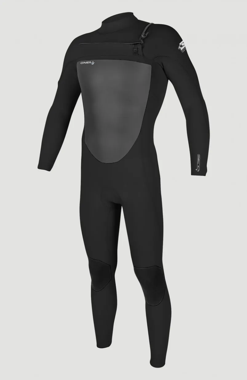Epic 4/3mm Chest Zip Full Wetsuit | BLACK/BLACK