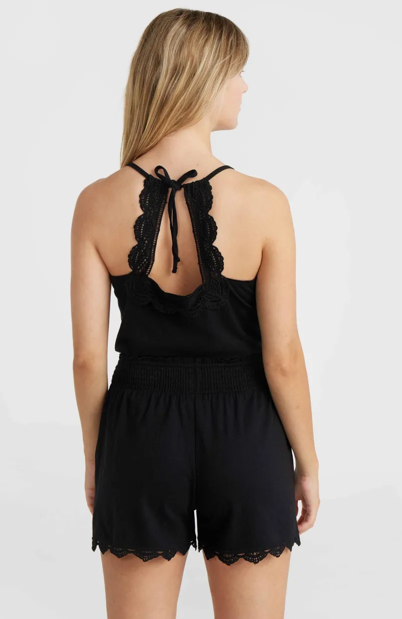 Essentials Ava Smocked Short | Black Out