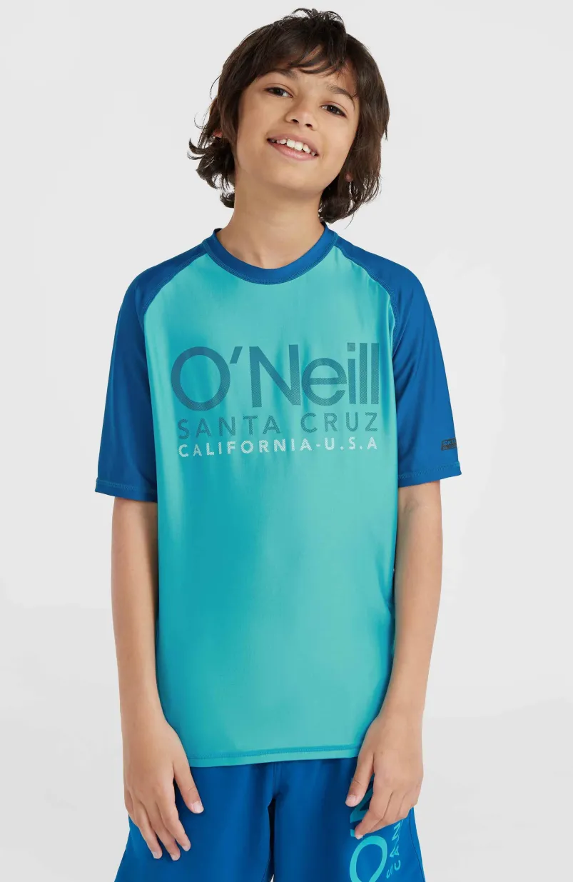 Essentials Cali Shirt Met Korte Mouwen | Neon Blue
