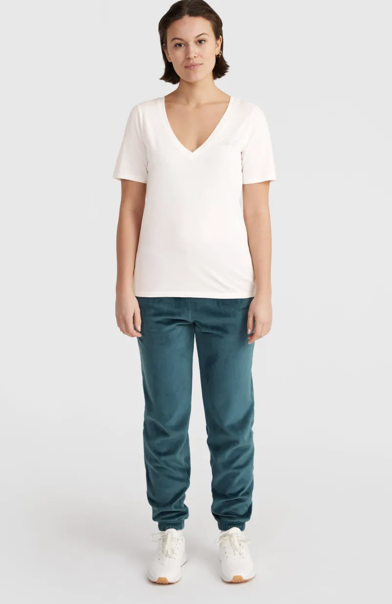 Essentials T-shirt Met V-hals | Snow White