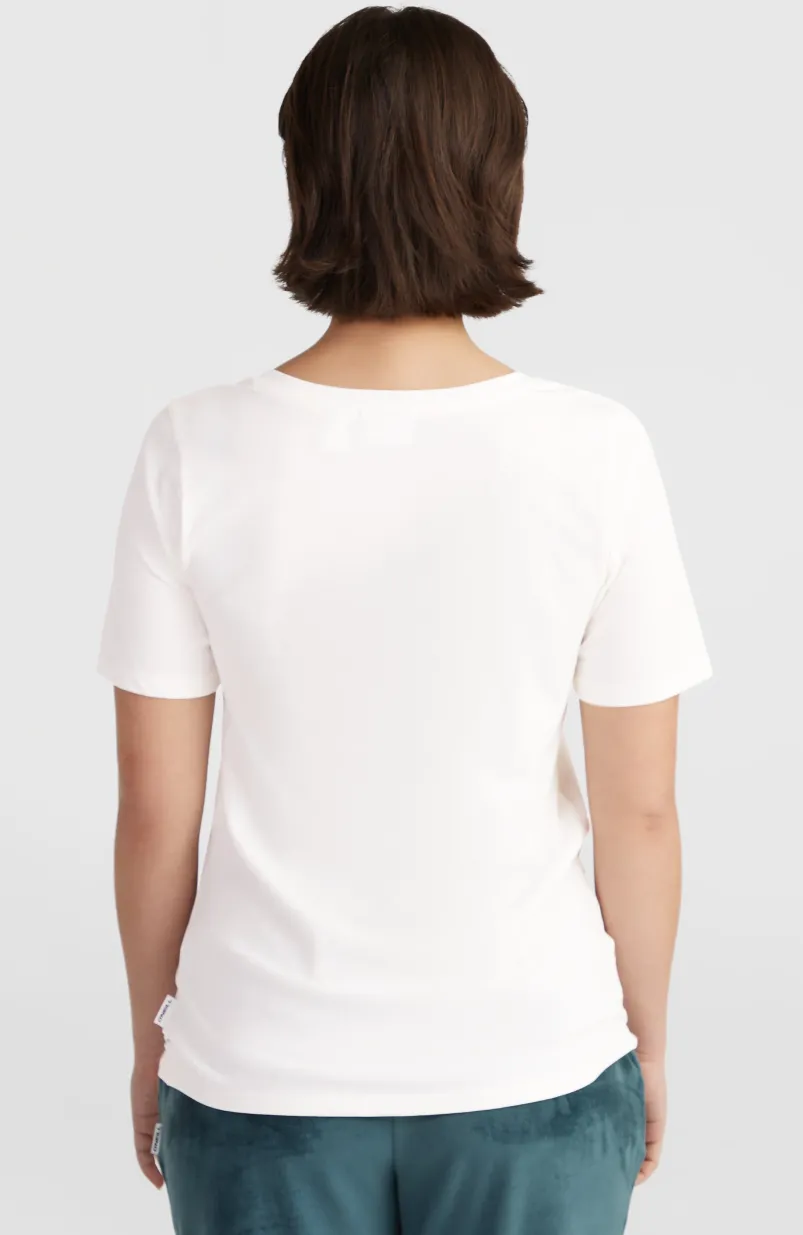 Essentials T-shirt Met V-hals | Snow White