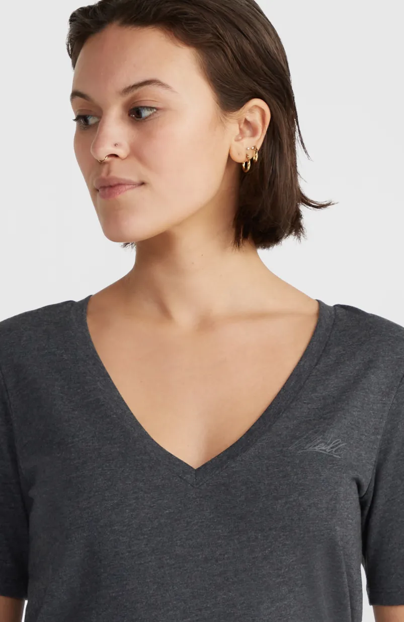 Essentials T-shirt Met V-hals | Black Out