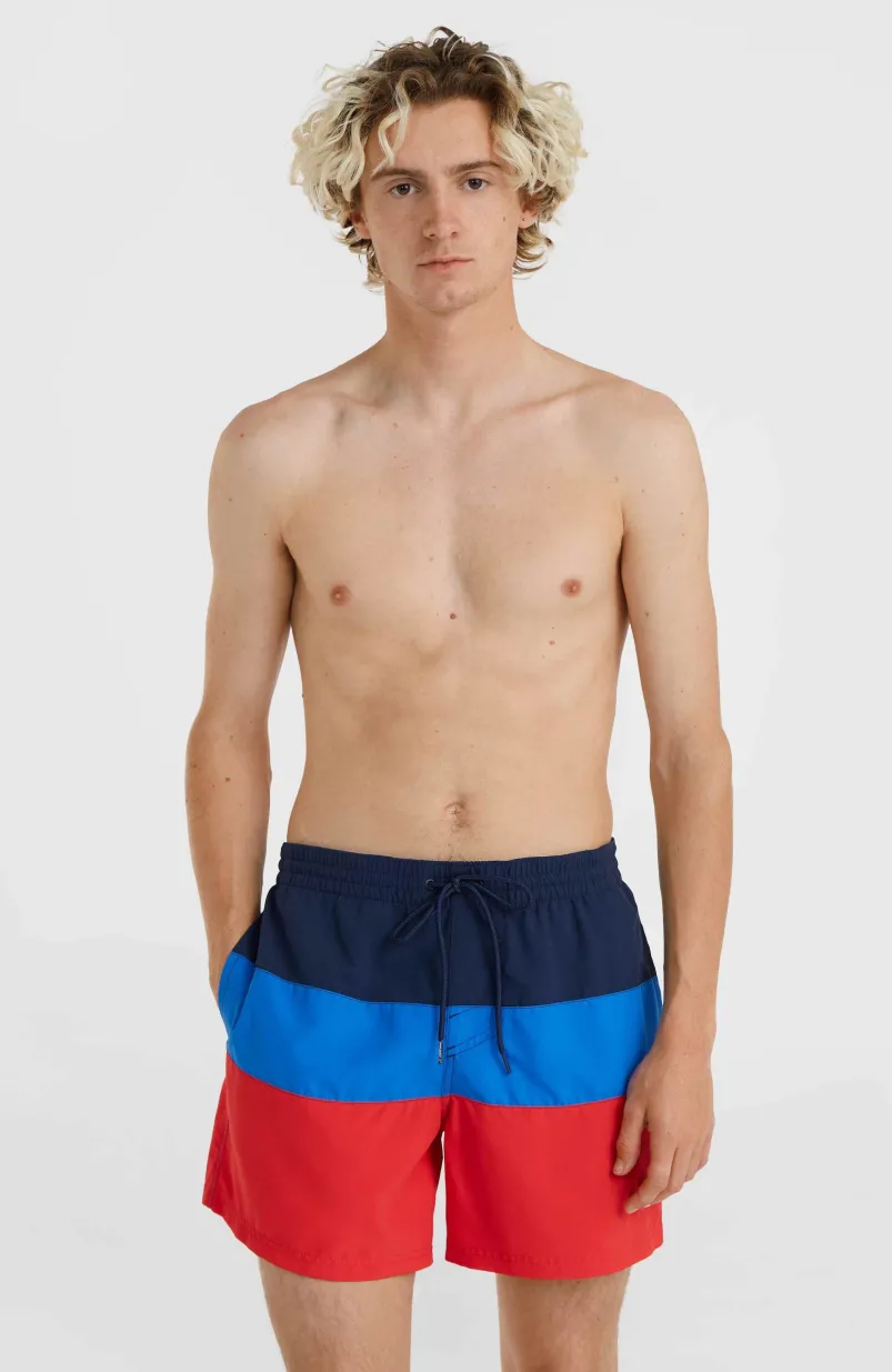 Frame Block Swim Short | Red Multi 2