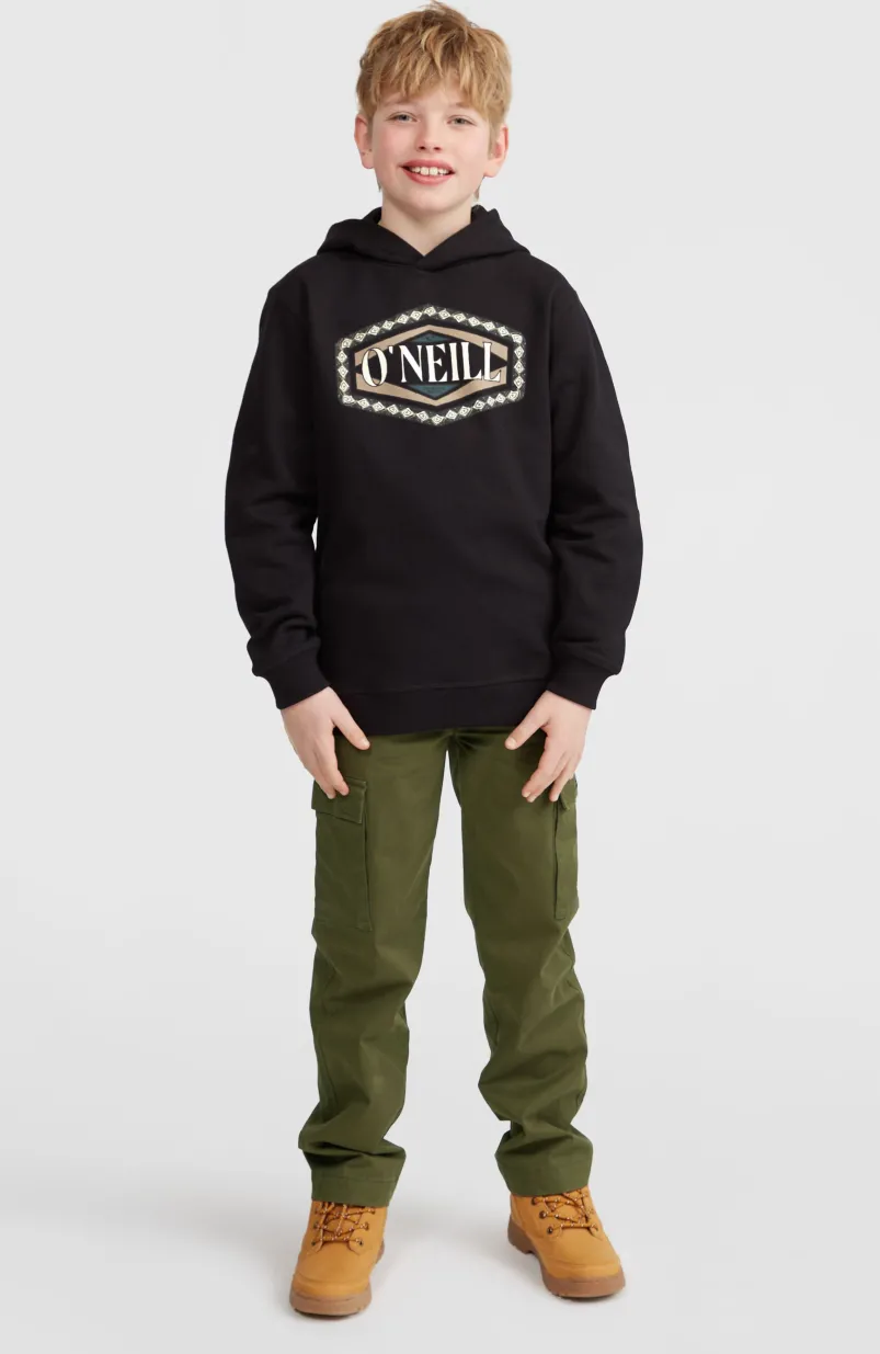 Front Print Hoodie | Black Out