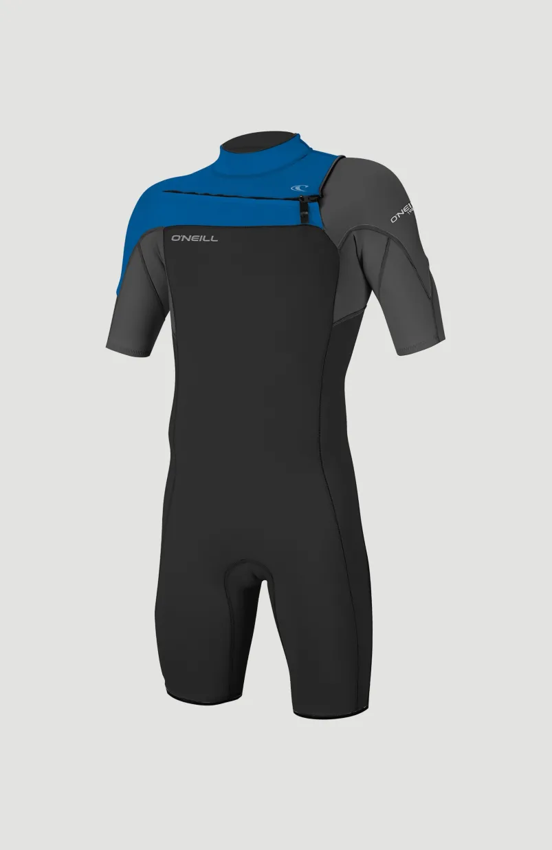 Hammer 2mm Chest Zip S/S Spring Youth | BLK/GRAPH/OCEAN