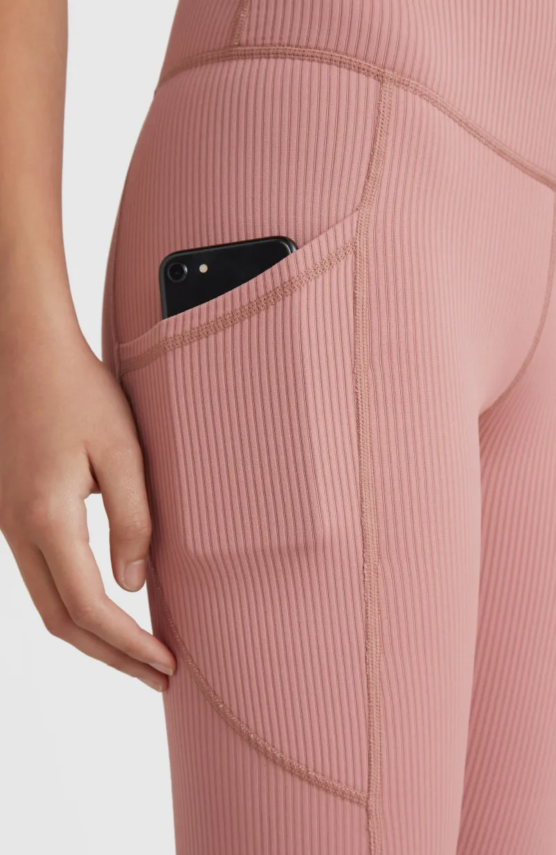 Hike Rib High Waist Legging | Ash Rose