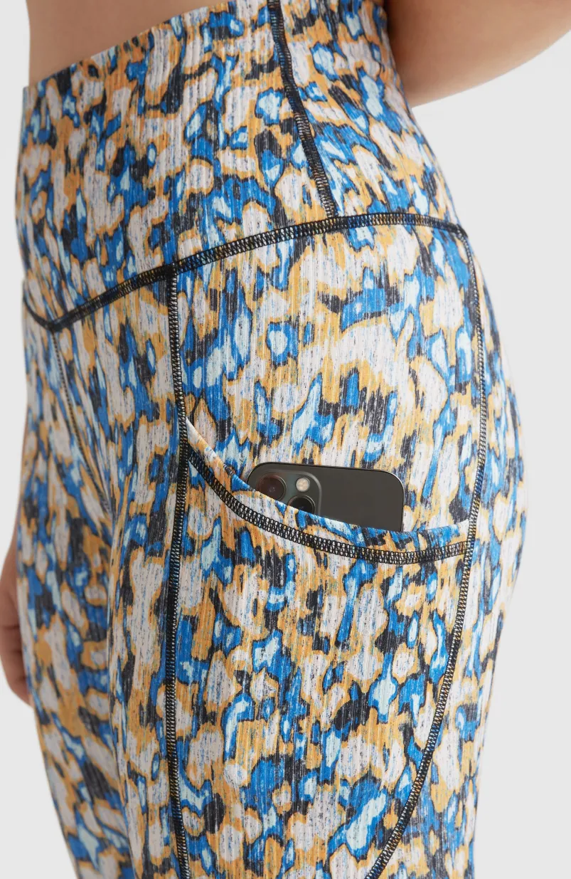 Hike Rib High Waist Legging | Blue Minimal Camo