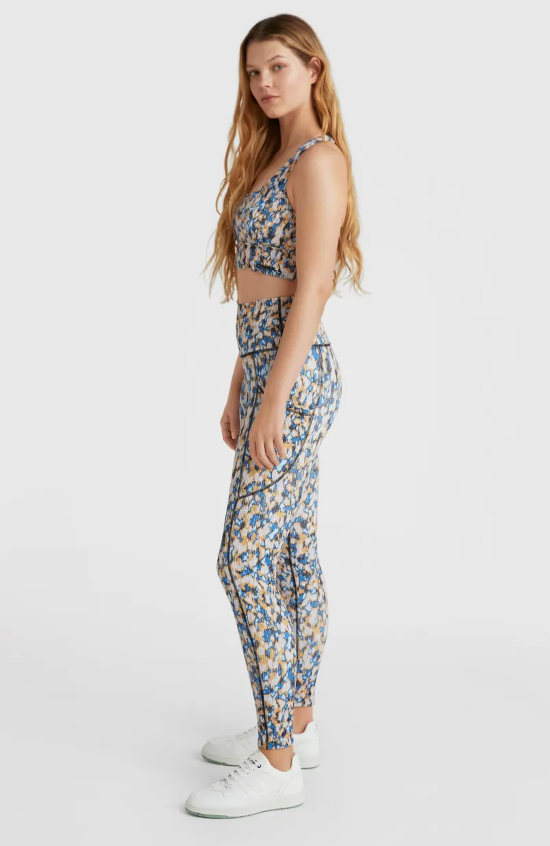 Hike Rib High Waist Legging | Blue Minimal Camo