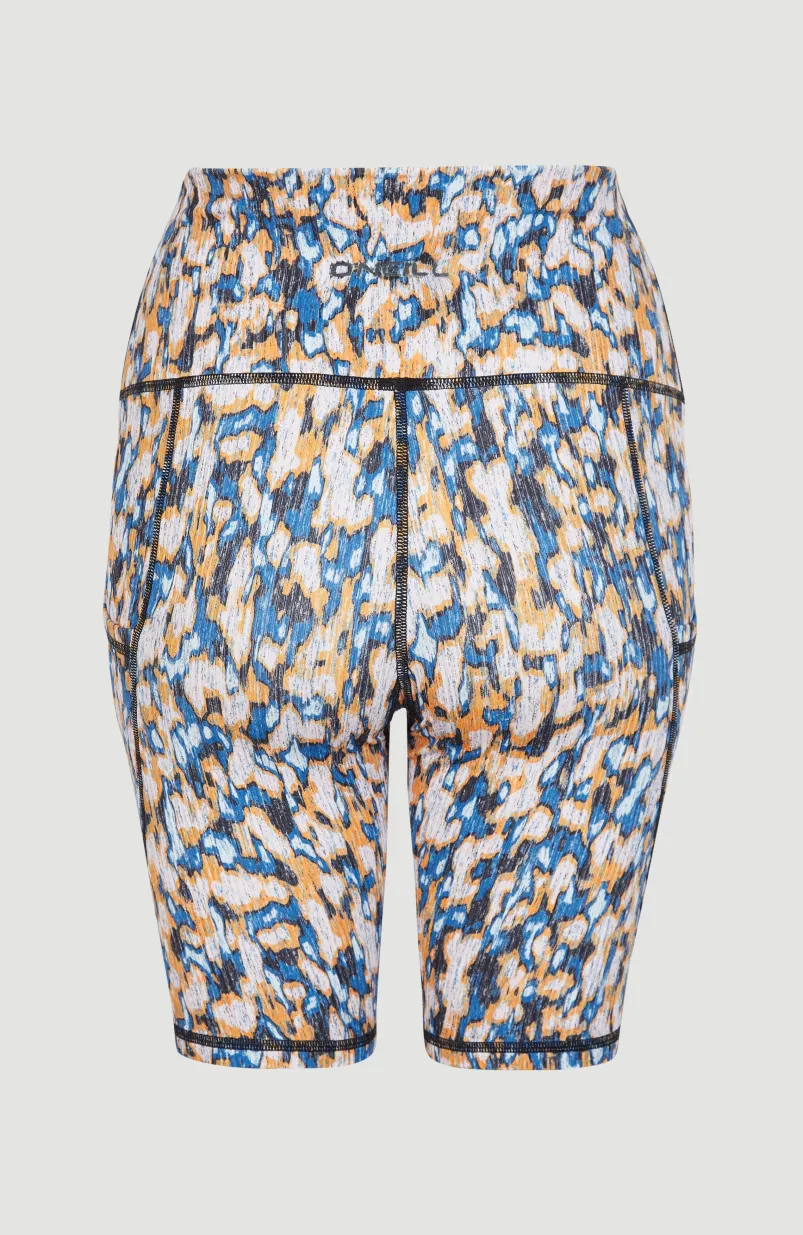 Hike Ribbed High-Waist Short | Blue Minimal Camo