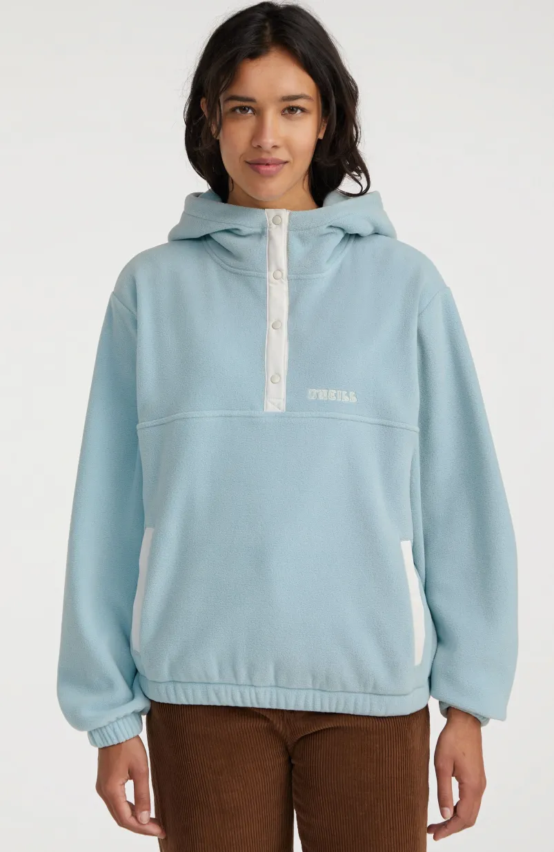 Hoodie Superfleece Met Halve Rits | Adley Blue